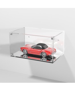 E-982 TEC-X - Personalizzabile - Teca espositiva in plexiglass da parete con sportello e chiusura a calamita base a specchio ...