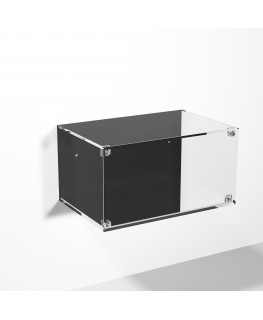 E-983 TEC-X - Personalizzabile - Teca espositiva in plexiglass da parete con sportello e chiusura a calamita base a specchio ...