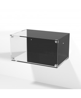 E-983 TEC-X - Personalizzabile - Teca espositiva in plexiglass da parete con sportello e chiusura a calamita base a specchio ...
