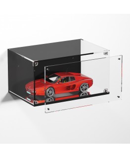 E-983 TEC-X - Personalizzabile - Teca espositiva in plexiglass da parete con sportello e chiusura a calamita base a specchio ...