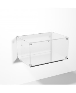 E-984 TEC-X - Personalizzabile - Teca espositiva in plexiglass da parete con sportello e chiusura a calamita base a specchio ...