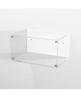 E-985 TEC-X - Personalizzabile - Teca espositiva in plexiglass da parete con sportello e chiusura a calamita base trasparente...