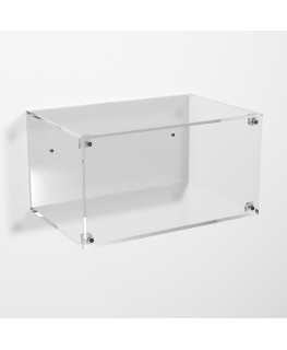 E-985 TEC-X - Personalizzabile - Teca espositiva in plexiglass da parete con sportello e chiusura a calamita base trasparente...