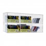 Clear acrylic display for cut tobacco packets, cigarettes, hand rolling tobacco, lighters