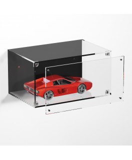 E-986 TEC-X - Personalizzabile - Teca espositiva in plexiglass da parete con sportello e chiusura a calamita base trasparente...
