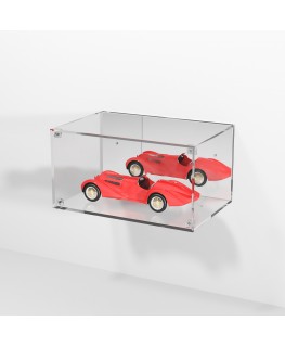 E-987 TEC-X - Personalizzabile - Teca espositiva in plexiglass da parete con sportello e chiusura a calamita base trasparente...