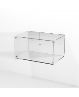 E-987 TEC-X - Personalizzabile - Teca espositiva in plexiglass da parete con sportello e chiusura a calamita base trasparente...