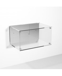 E-987 TEC-X - Personalizzabile - Teca espositiva in plexiglass da parete con sportello e chiusura a calamita base trasparente...