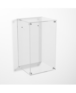 E-988 TEC-X - Personalizzabile - Teca espositiva in plexiglass da parete con sportello e chiusura a calamita base e lato tras...