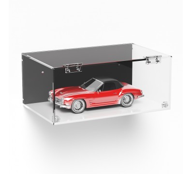 E-990 TEC-X - Personalizzabile - Teca espositiva in plexiglass da parete con sportello e cerniere frontali e chiusura a calam...