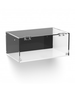 E-990 TEC-X - Personalizzabile - Teca espositiva in plexiglass da parete con sportello e cerniere frontali e chiusura a calam...