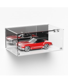 E-991 TEC-X - Personalizzabile - Teca espositiva in plexiglass da parete con sportello e cerniere frontali e chiusura a calam...