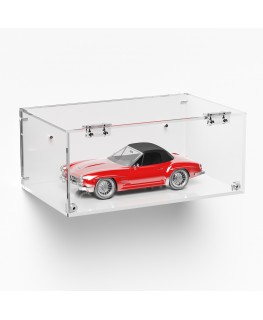 E-992 TEC-X - Personalizzabile - Teca espositiva in plexiglass da parete con sportello e cerniere frontali e chiusura a calam...