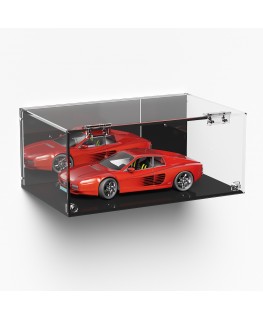 E-995 TEC-X - Personalizzabile - Teca espositiva in plexiglass da parete con sportello e cerniere frontali e chiusura a calam...