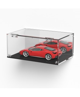 E-995 TEC-X - Personalizzabile - Teca espositiva in plexiglass da parete con sportello e cerniere frontali e chiusura a calam...