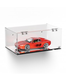 E-997 TEC-X - Personalizzabile - Teca espositiva in plexiglass da parete con sportello e cerniere frontali e chiusura a calam...