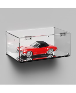 E-997 TEC-X - Personalizzabile - Teca espositiva in plexiglass da parete con sportello e cerniere frontali e chiusura a calam...