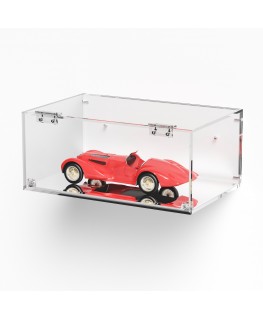 E-999 TEC-X - Personalizzabile - Teca espositiva in plexiglass da parete con sportello e cerniere frontali e chiusura a calam...