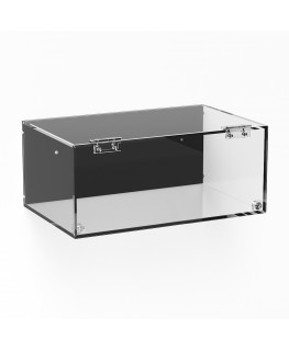 E-1001 TEC-X - Personalizzabile - Teca espositiva in plexiglass da parete con sportello e cerniere frontali e chiusura a cala...