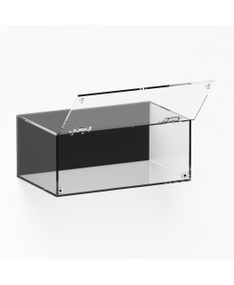 E-1001 TEC-X - Personalizzabile - Teca espositiva in plexiglass da parete con sportello e cerniere frontali e chiusura a cala...