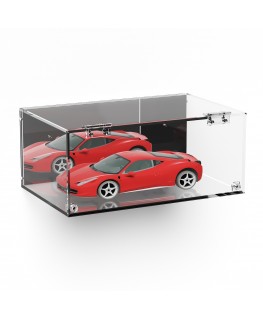 E-1002 TEC-X - Personalizzabile - Teca espositiva in plexiglass da parete con sportello e cerniere frontali e chiusura a cala...
