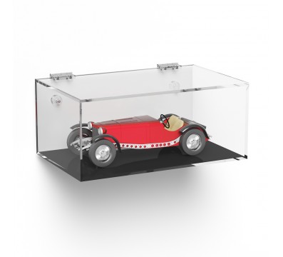 E-1011 TEC-X - Personalizzabile - Teca espositiva in plexiglass da parete con sportello e cerniere superiori e chiusura a cal...