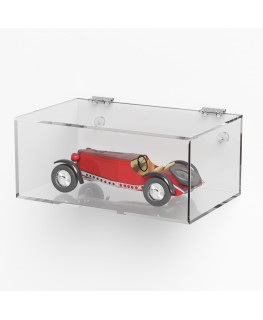 E-1018 TEC-X - Personalizzabile - Teca espositiva in plexiglass da parete con sportello e cerniere superiori e chiusura a cal...