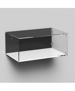 E-1020 TEC-X - Personalizzabile - Teca espositiva in plexiglass da parete con sportello e cerniere laterali e chiusura a cala...
