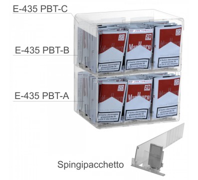 E-435 - Espositore in plexiglass trasparente da banco porta trinciato - L 25 x P 30 cm.