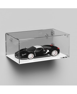 E-1022 TEC-X - Personalizzabile - Teca espositiva in plexiglass da parete con sportello e cerniere laterali e chiusura a cala...