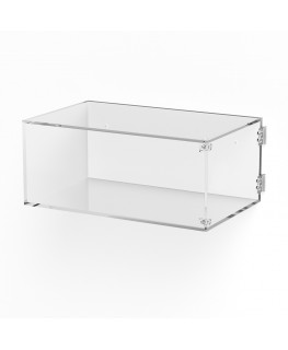 E-1030 TEC-X - Personalizzabile - Teca espositiva in plexiglass da parete con sportello e cerniere laterali e chiusura a cala...