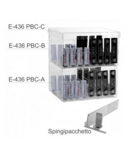 E-436 - Espositore in plexiglass trasparente da banco porta cartine - L 25 x P 20 cm.