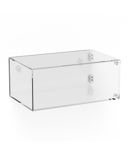 E-1033 TEC-X - Personalizzabile - Teca espositiva in plexiglass da parete con sportello e cerniere laterali e chiusura a cala...