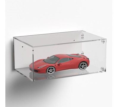 E-1030 TEC-X - Personalizzabile - Teca espositiva in plexiglass da parete con sportello e cerniere laterali e chiusura a cala...