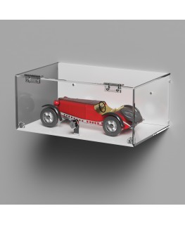 E-1034 TEC-X - Personalizzabile - Teca espositiva in plexiglass da parete con sportello e cerniere frontali e chiusura con se...