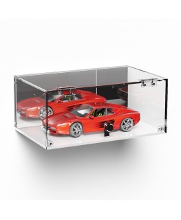 E-1036 TEC-X - Personalizzabile - Teca espositiva in plexiglass da parete con sportello e cerniere frontali e chiusura con se...