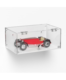 E-1037 TEC-X - Personalizzabile - Teca espositiva in plexiglass da parete con sportello e cerniere frontali e chiusura con se...