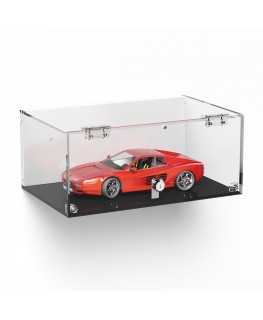 E-1038 TEC-X - Personalizzabile - Teca espositiva in plexiglass da parete con sportello e cerniere frontali e chiusura con se...