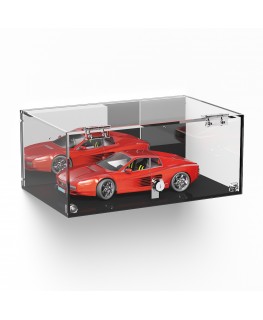 E-1040 TEC-X - Personalizzabile - Teca espositiva in plexiglass da parete con sportello e cerniere frontali e chiusura con se...