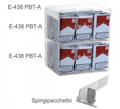 E-438 - Espositore in plexiglass trasparente da banco porta trinciato - L 25 x P 20 cm.