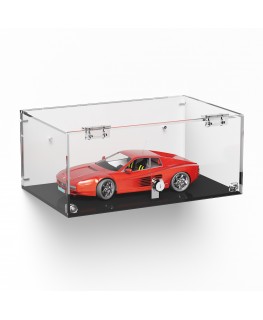 E-1041 TEC-X - Personalizzabile - Teca espositiva in plexiglass da parete con sportello e cerniere frontali e chiusura con se...
