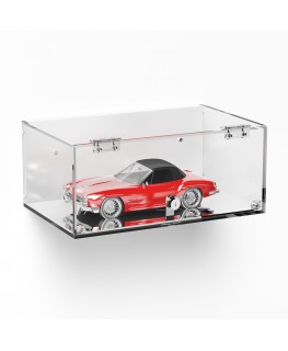 E-1042 TEC-X - Personalizzabile - Teca espositiva in plexiglass da parete con sportello e cerniere frontali e chiusura con se...