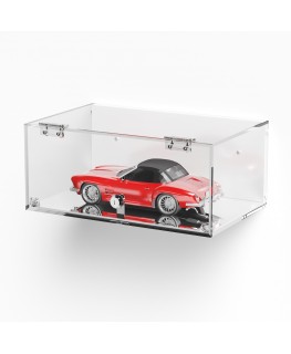 E-1042 TEC-X - Personalizzabile - Teca espositiva in plexiglass da parete con sportello e cerniere frontali e chiusura con se...