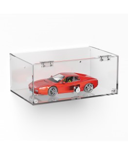 E-1045 TEC-X - Personalizzabile - Teca espositiva in plexiglass da parete con sportello e cerniere frontali e chiusura con se...