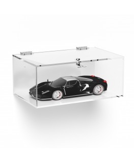 E-1049 TEC-X - Personalizzabile - Teca espositiva in plexiglass da parete con sportello e cerniere superiori e chiusura con s...
