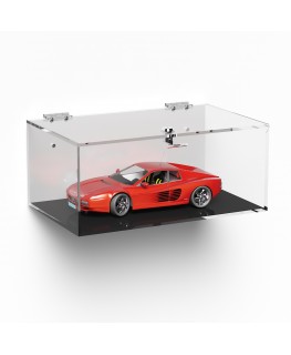 E-1053 TEC-X - Personalizzabile - Teca espositiva in plexiglass da parete con sportello e cerniere superiori e chiusura con s...