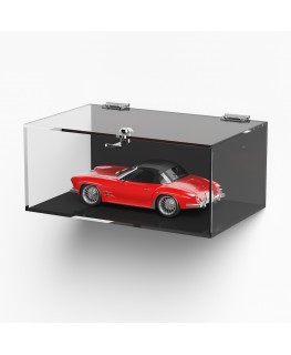 E-1054 TEC-X - Personalizzabile - Teca espositiva in plexiglass da parete con sportello e cerniere superiori e chiusura con s...