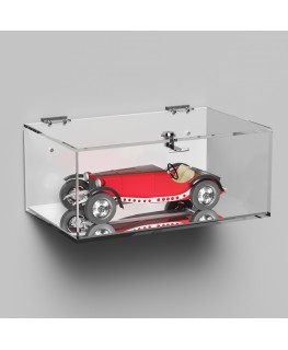 E-1057 TEC-X - Personalizzabile - Teca espositiva in plexiglass da parete con sportello e cerniere superiori e chiusura con s...
