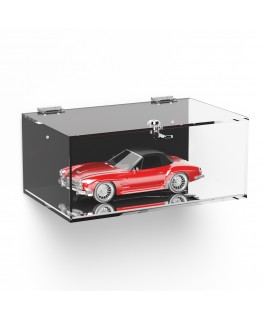 E-1058 TEC-X - Personalizzabile - Teca espositiva in plexiglass da parete con sportello e cerniere superiori e chiusura con s...