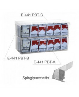 E-441 - Espositore in plexiglass trasparente da banco porta trinciato - L 50 x P 20 cm.